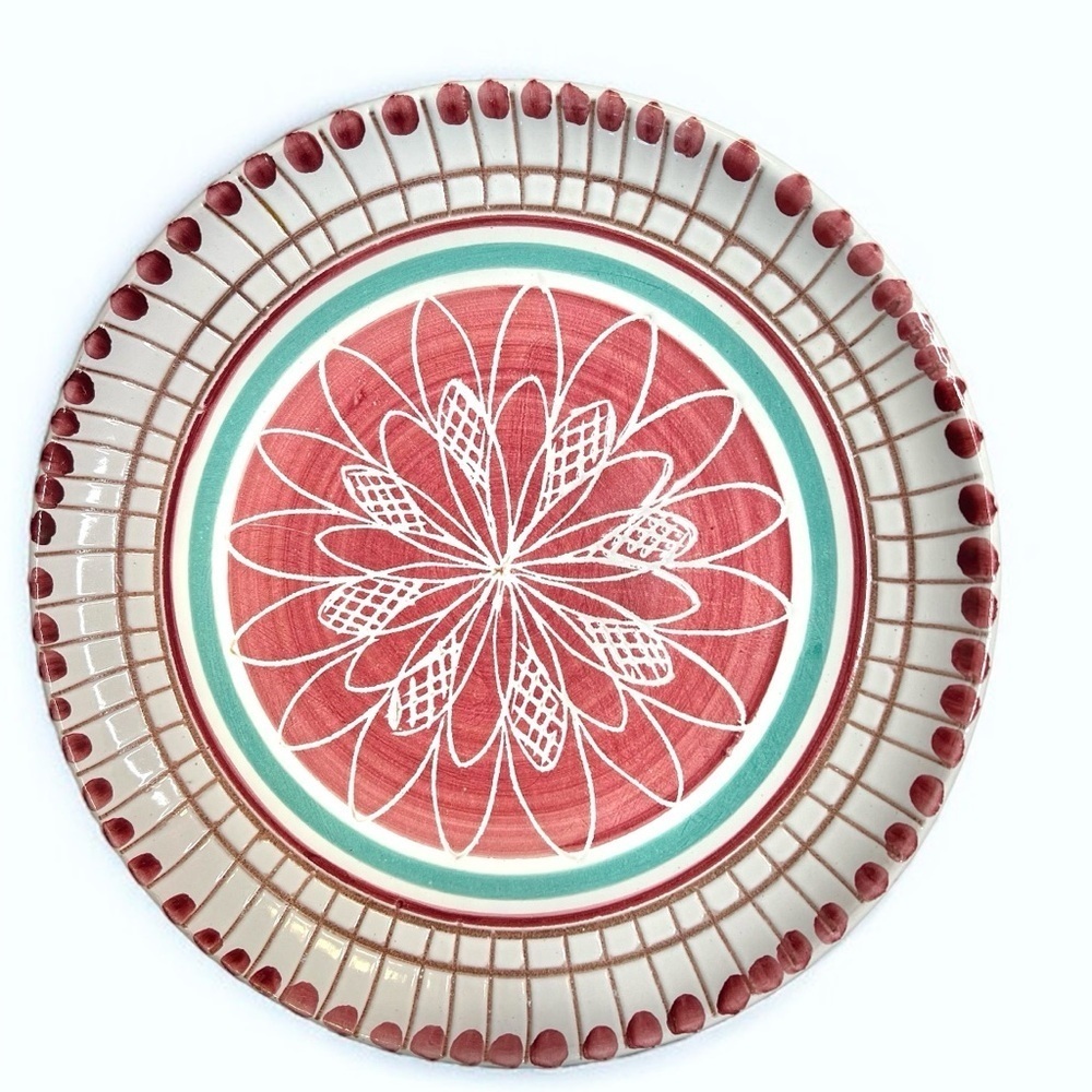 Vintage Elle Keramikk Norwegian Potter Plate 7.75" Hand-Painted Signed 1960s - Picture 3 of 10